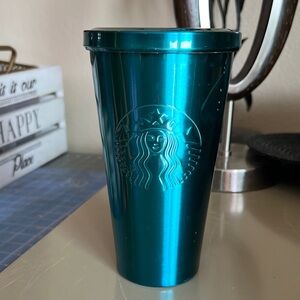 Starbucks Metallic Teal Travel Cup